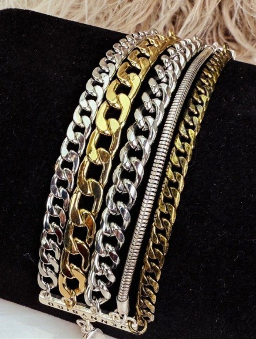 New!! Jenny Bird 5 strand multi chain cuff bracelet